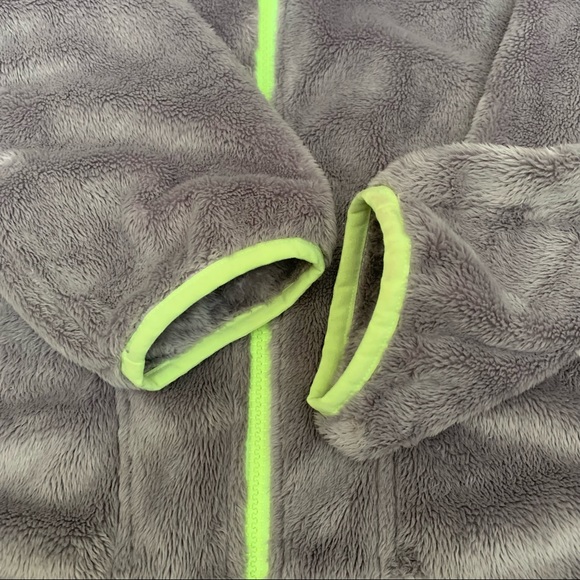 The North Face Oso gray plush feece zippered zip up hoodie jacket girls’ XL (16) - Picture 5 of 5